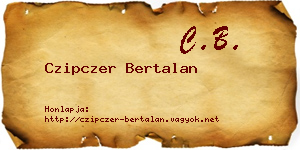 Czipczer Bertalan névjegykártya